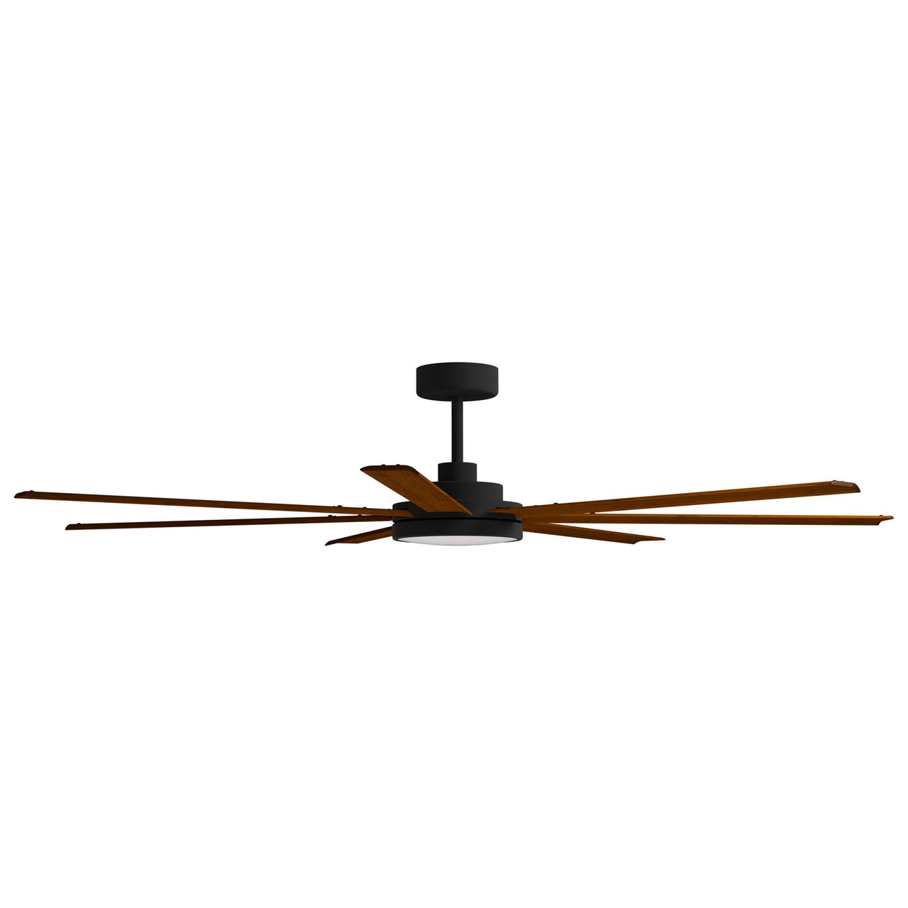 Calibo Alula 80" (2032mm) 7 Blade Indoor/Outdoor DC Ceiling Fan with 24W Light & Remote in Black with Koa