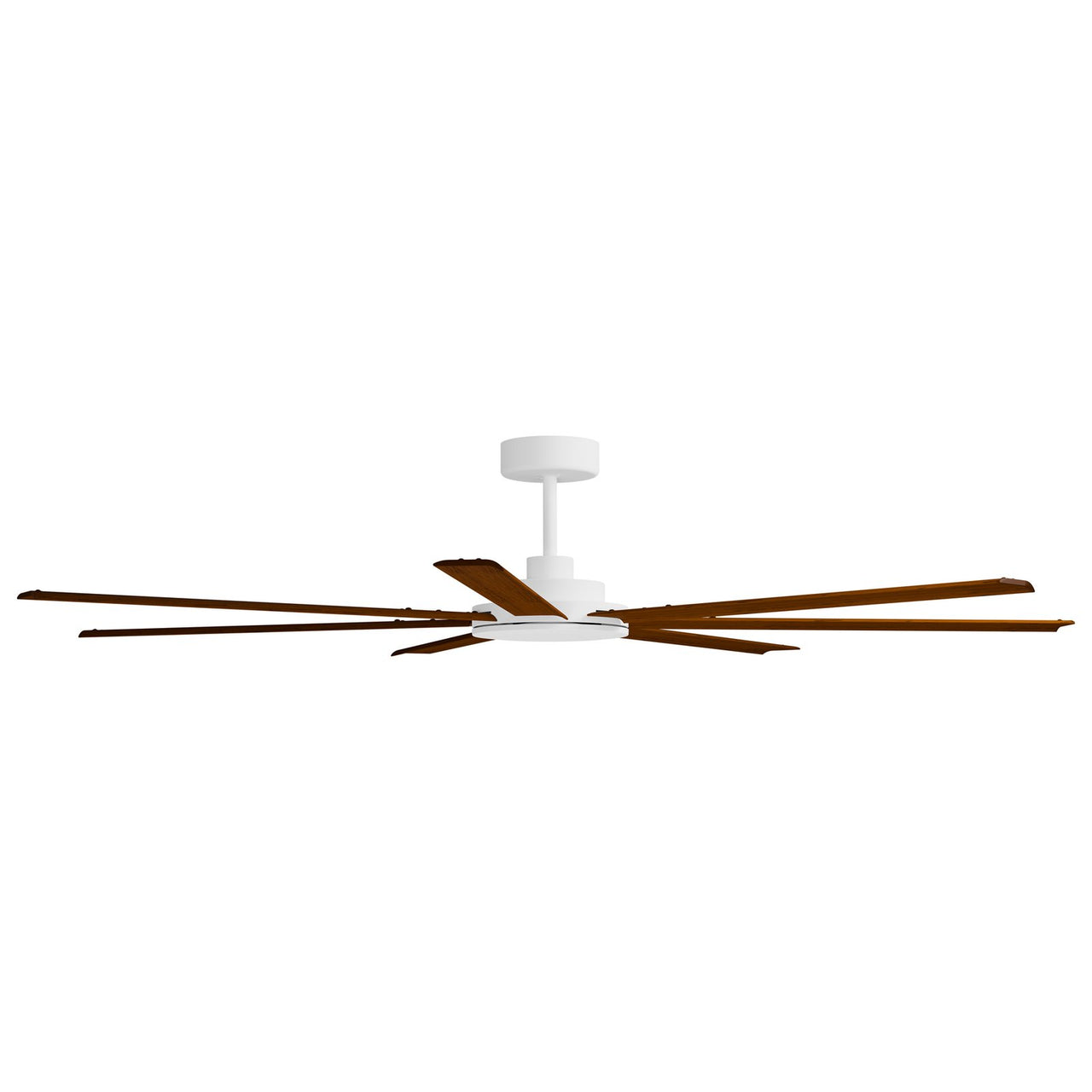 Calibo Alula 80" (2032mm) 7 Blade Indoor/Outdoor DC Ceiling Fan & Remote in White with Koa