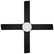 Calibo Breeze Silent ABS AC Ceiling Fan with 24W LED Light and Remote in Black