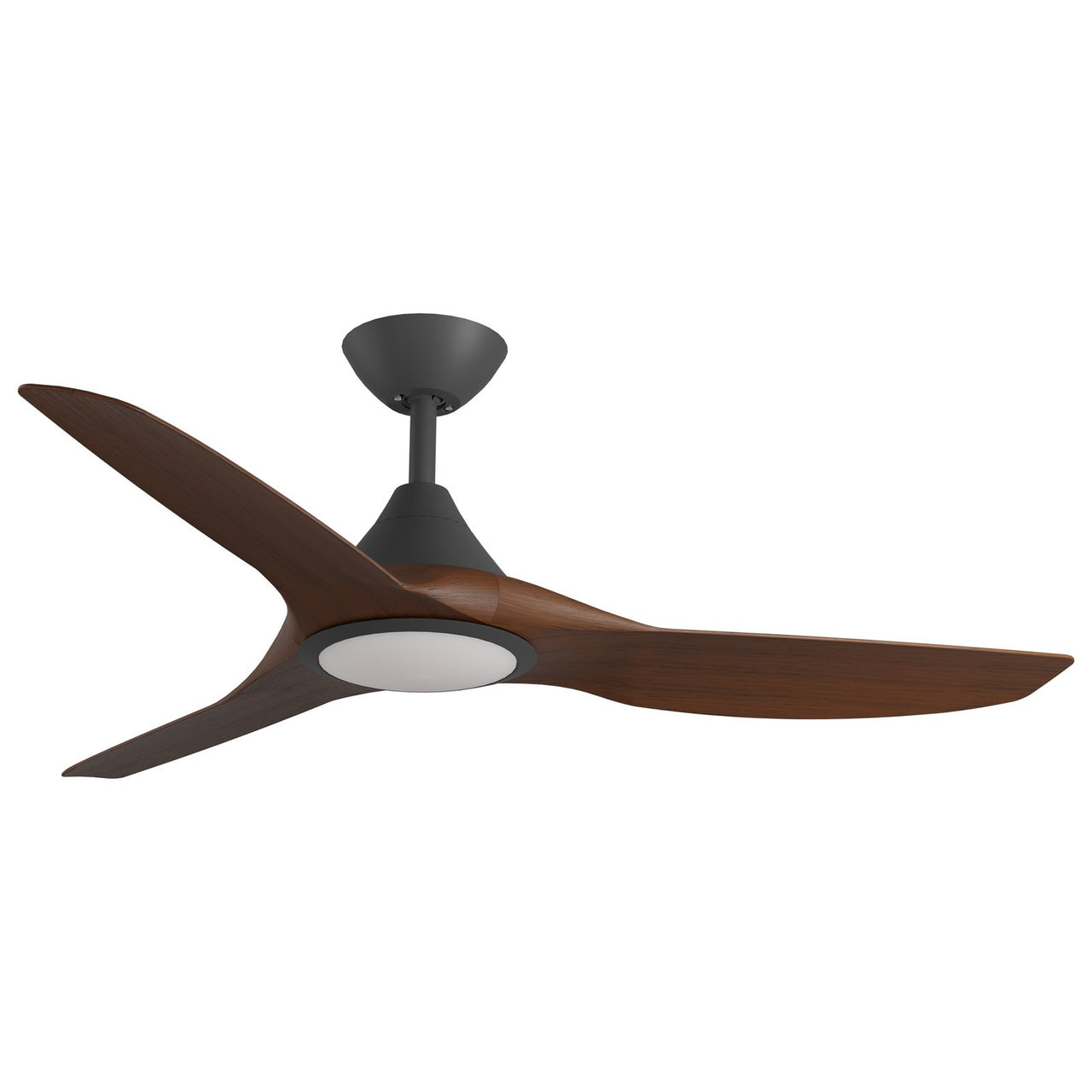 Calibo Smart CloudFan ABS DC Ceiling Cloud Fan with 20W CCT LED Light and Remote in Black with Koa