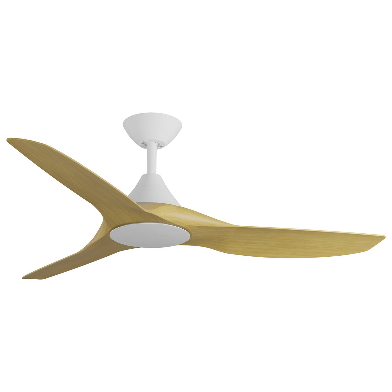 Calibo Smart CloudFan ABS Energy Efficient DC Ceiling Cloud Fan and Remote in White with Bamboo