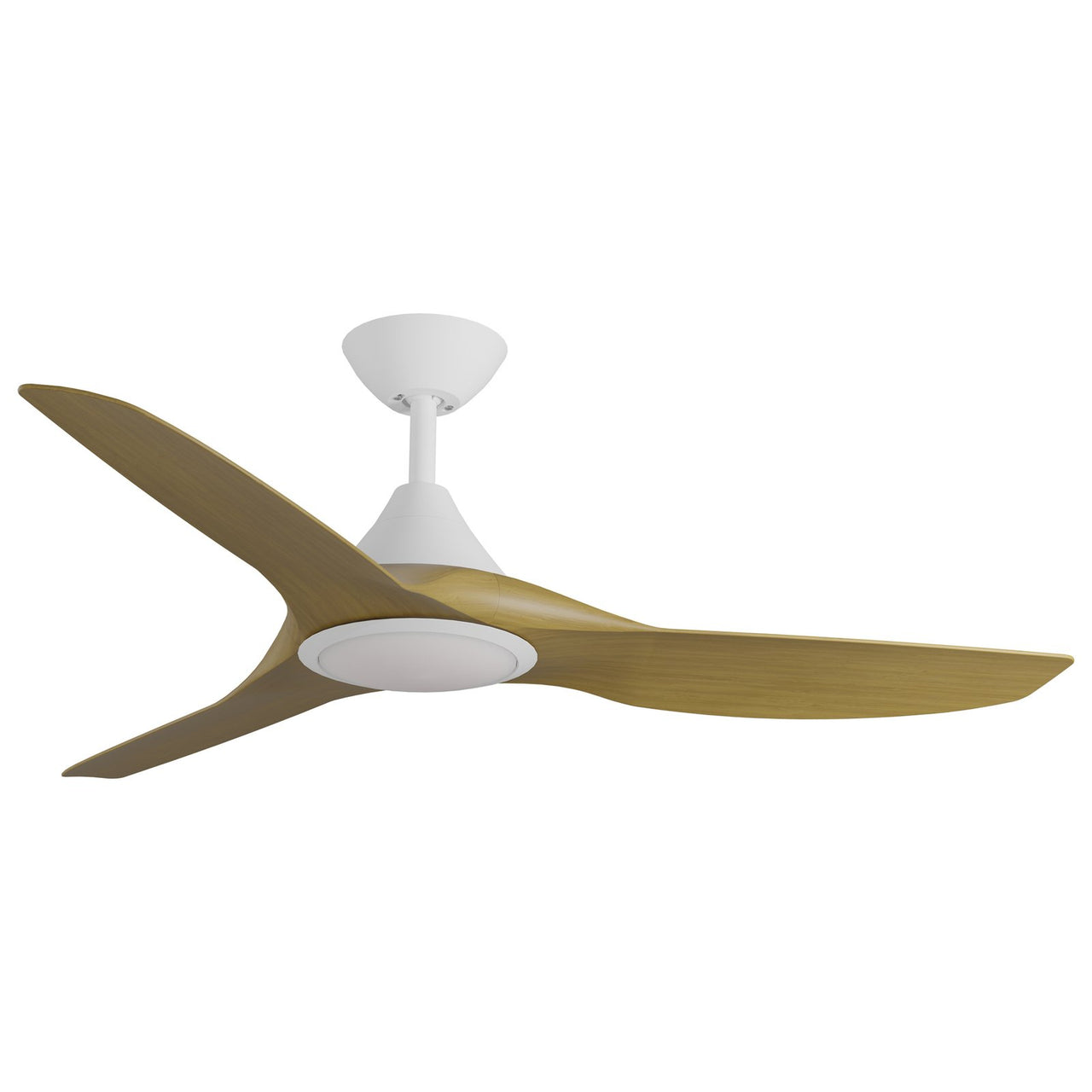 Calibo Smart CloudFan ABS DC Ceiling Cloud Fan with 20W CCT LED Light and Remote in White with Teak