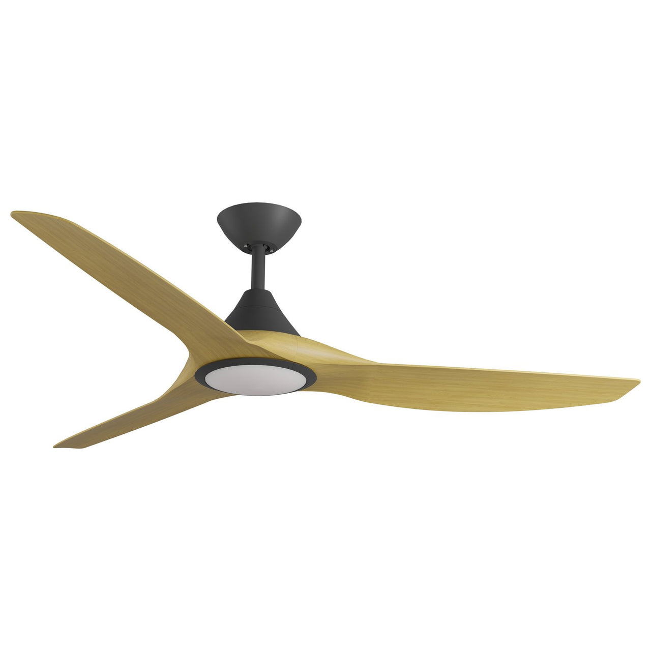 Calibo Smart CloudFan 60" (1520mm) ABS DC Ceiling Cloud Fan with 20W CCT LED Light and Remote in Black with Bamboo