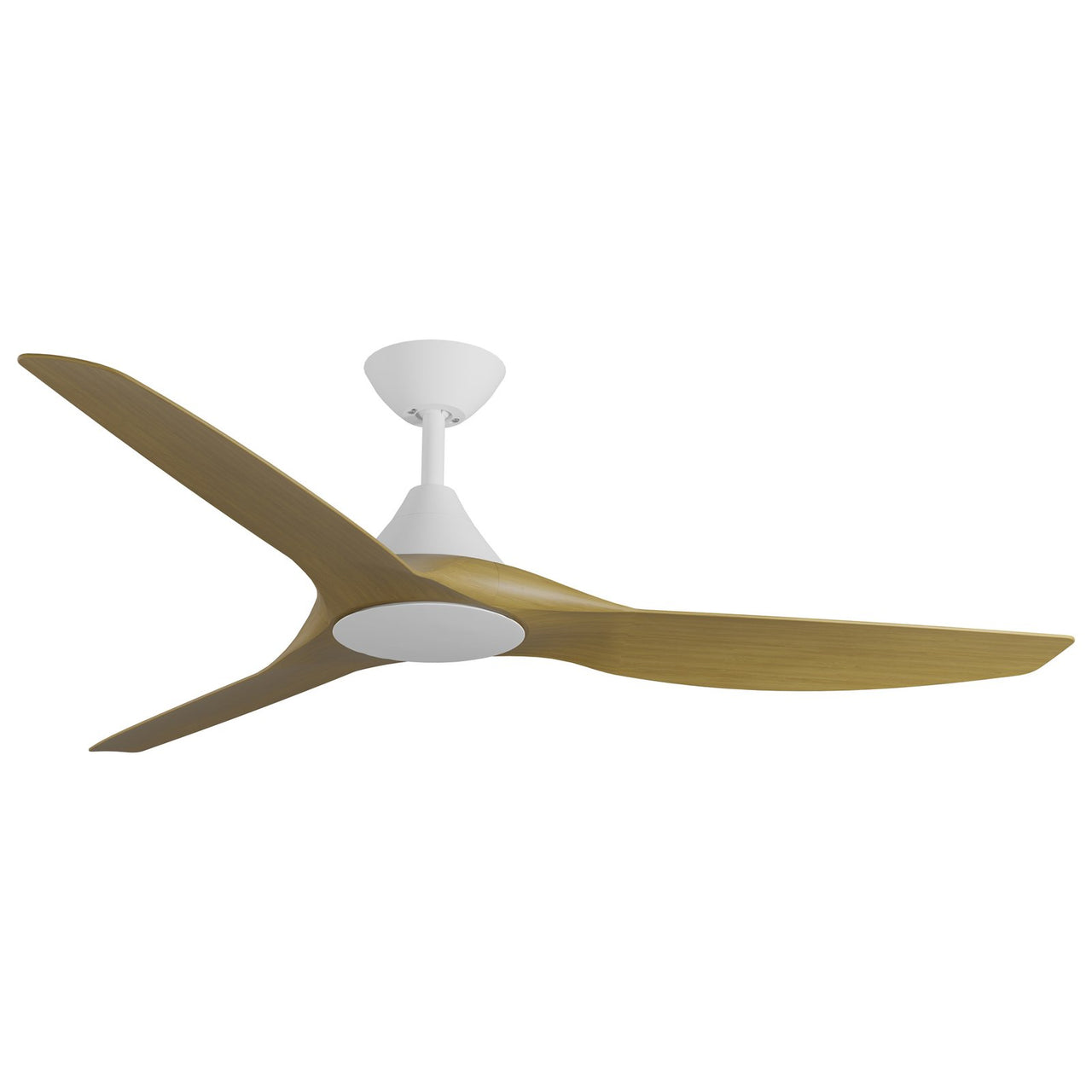 Calibo Smart CloudFan 60" (1520mm) ABS Energy Efficient DC Ceiling Cloud Fan and Remote in White with Teak