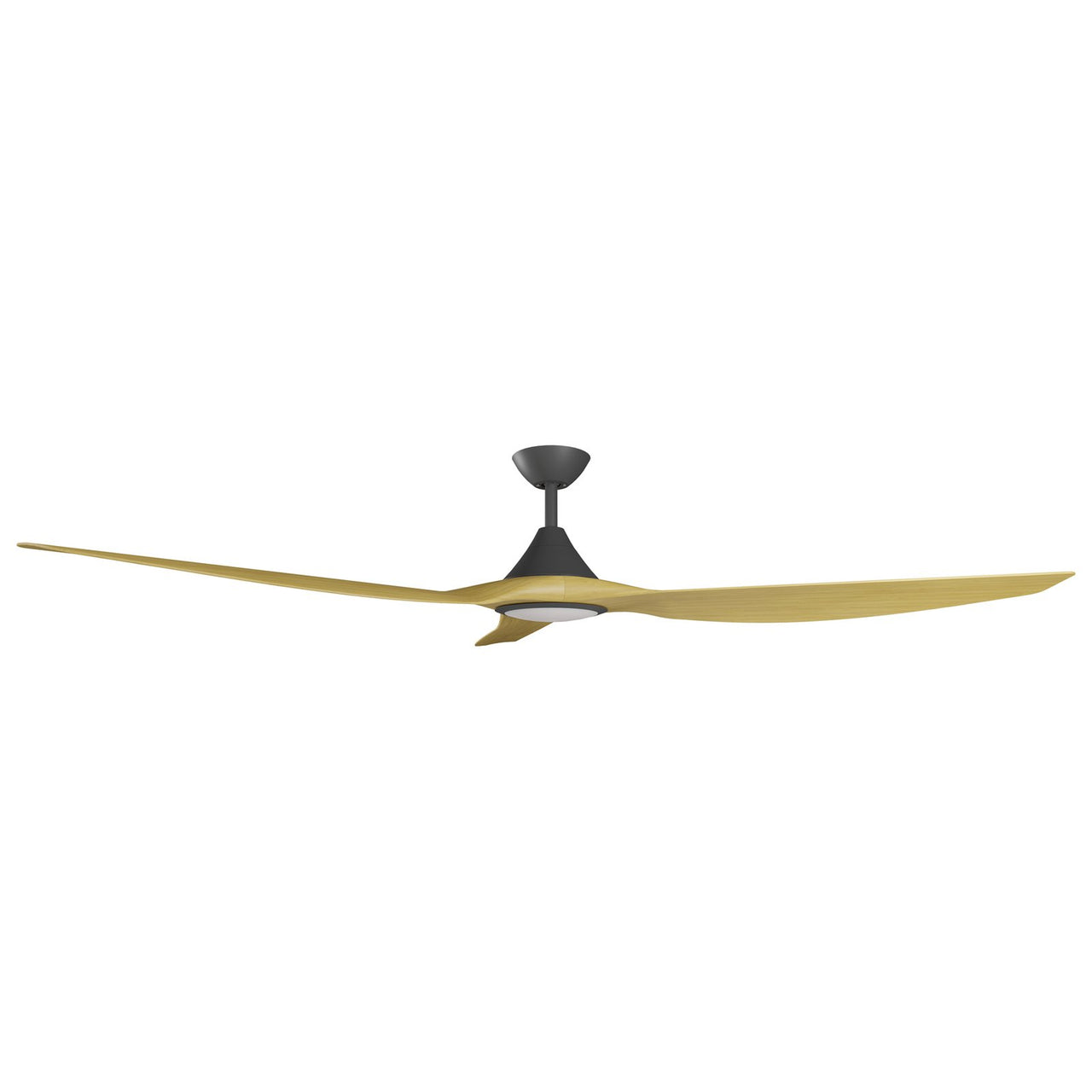 Calibo Smart CloudFan 72" (1830mm) ABS DC Ceiling Cloud Fan with 20W CCT LED Light and Remote In Black with Bamboo