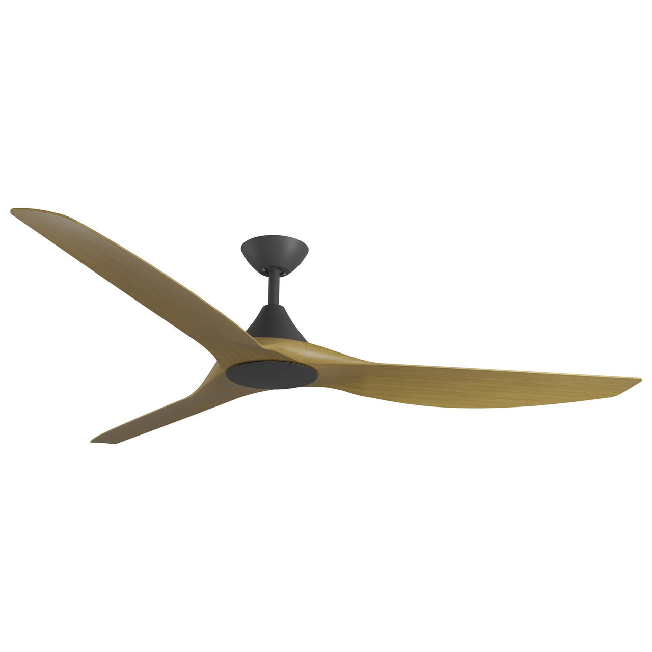 Calibo Smart CloudFan 72" (1830mm) ABS DC Ceiling Cloud Fan and Remote in Black with Teak