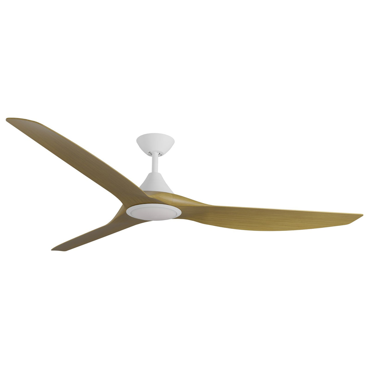 Calibo Smart CloudFan 72" (1830mm) ABS DC Ceiling Cloud Fan with 20W CCT LED Light and Remote In White with Teak