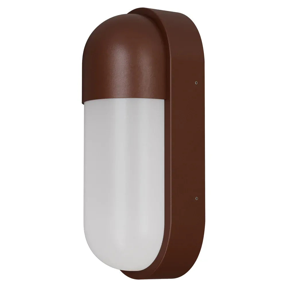 Drift 10W LED Tri-Colour Bunker Exterior Wall Light Non Dimmable Rust IP65