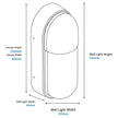 Drift 10W LED Tri-Colour Bunker Exterior Wall Light Non Dimmable White IP65