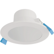 Finch Polyamide Flushed Face Downlight 10W TRI Colour STEPPED Dimmable White