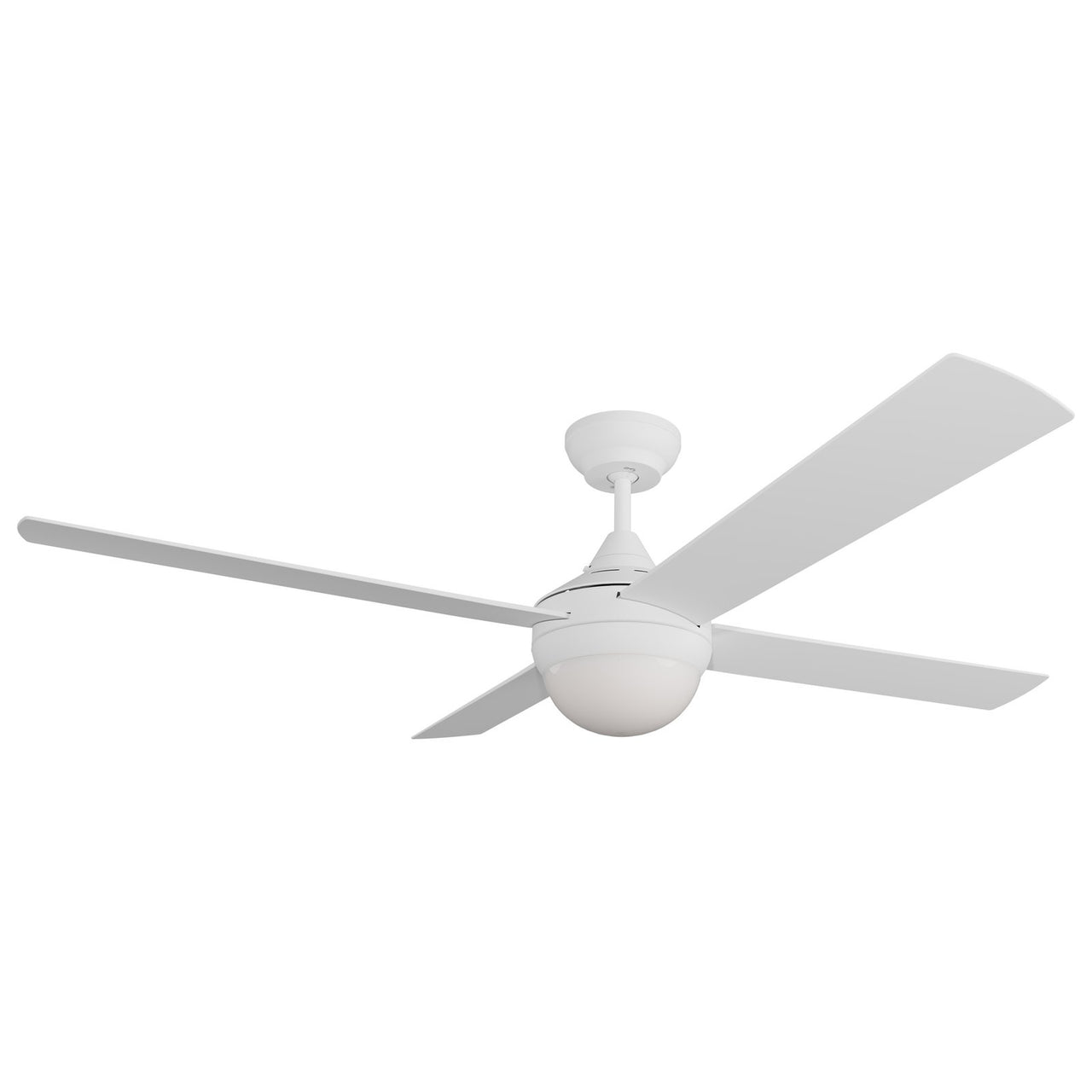 Heron AC Ceiling Fan with ABS Blades and Light in White