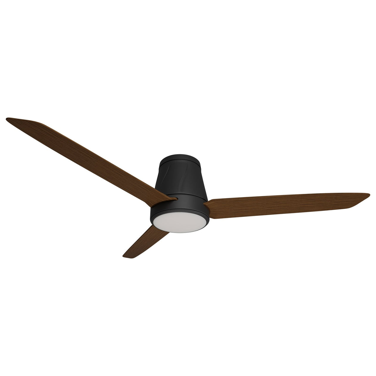 Calibo Profile 50" (1250mm) DC Low Profile Ceiling Fan with 18W CCT Dimmable Light and Remote in Black with Koa