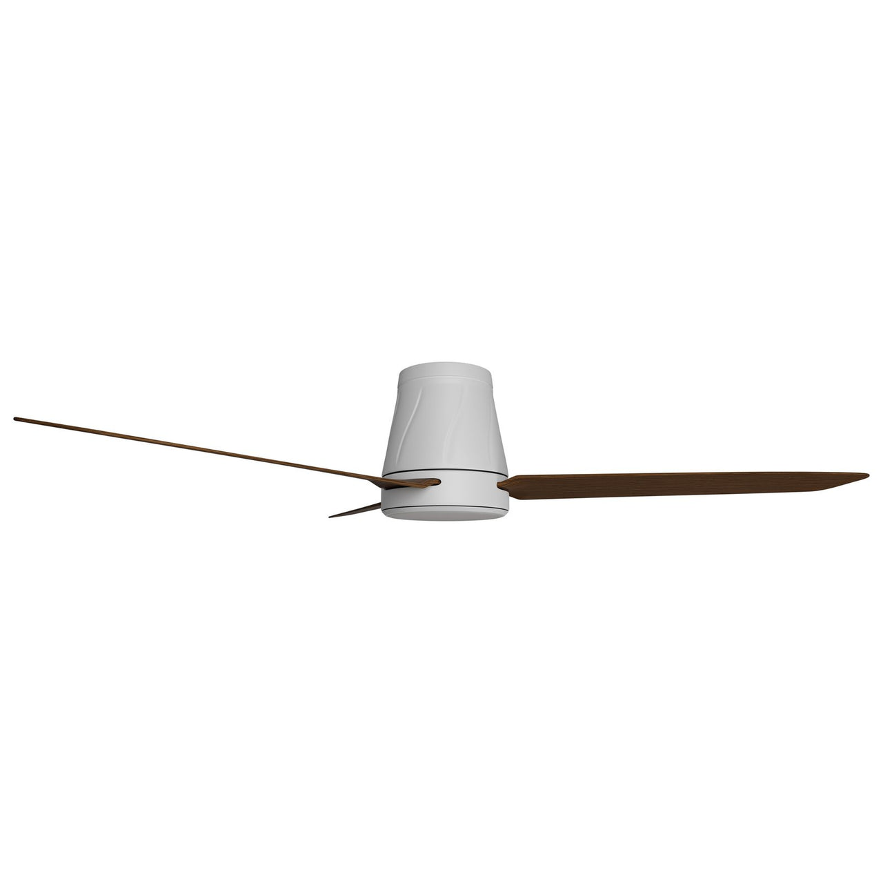 Calibo Profile 50" (1250mm) DC Low Profile Ceiling Fan with 18W CCT Dimmable Light and Remote in White with Koa