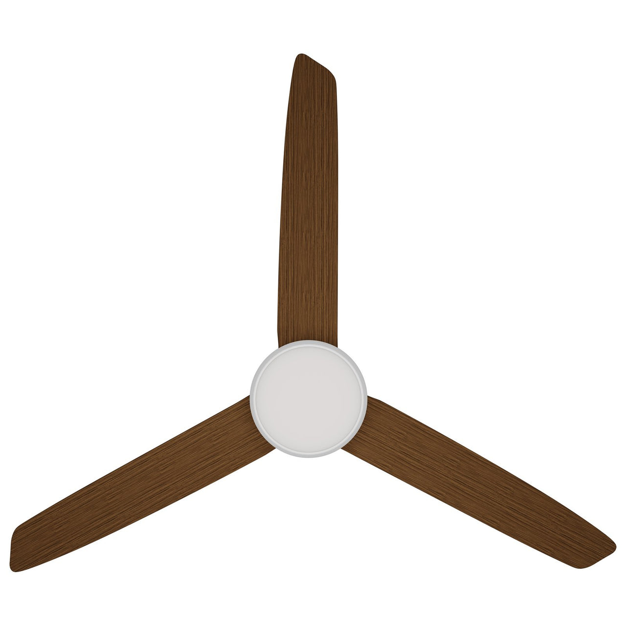 Calibo Profile 50" (1250mm) DC Low Profile Ceiling Fan with 18W CCT Dimmable Light and Remote in White with Koa