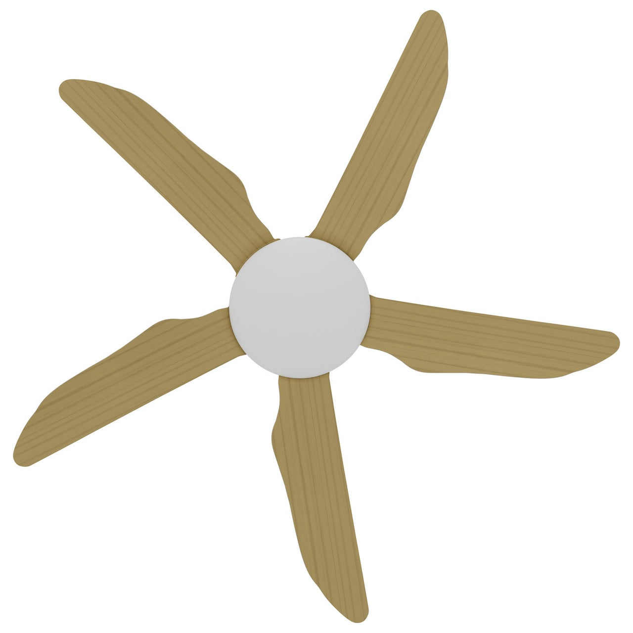 Calibo Storm 42" (1070mm) 5 Blade Indoor/Outdoor DC Ceiling Fan & Remote in White with Bamboo