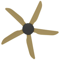 Thumbnail for Calibo Storm 5 Blade Indoor/Outdoor DC Ceiling Fan with DC Wall Controller & Remote In Black with Bamboo