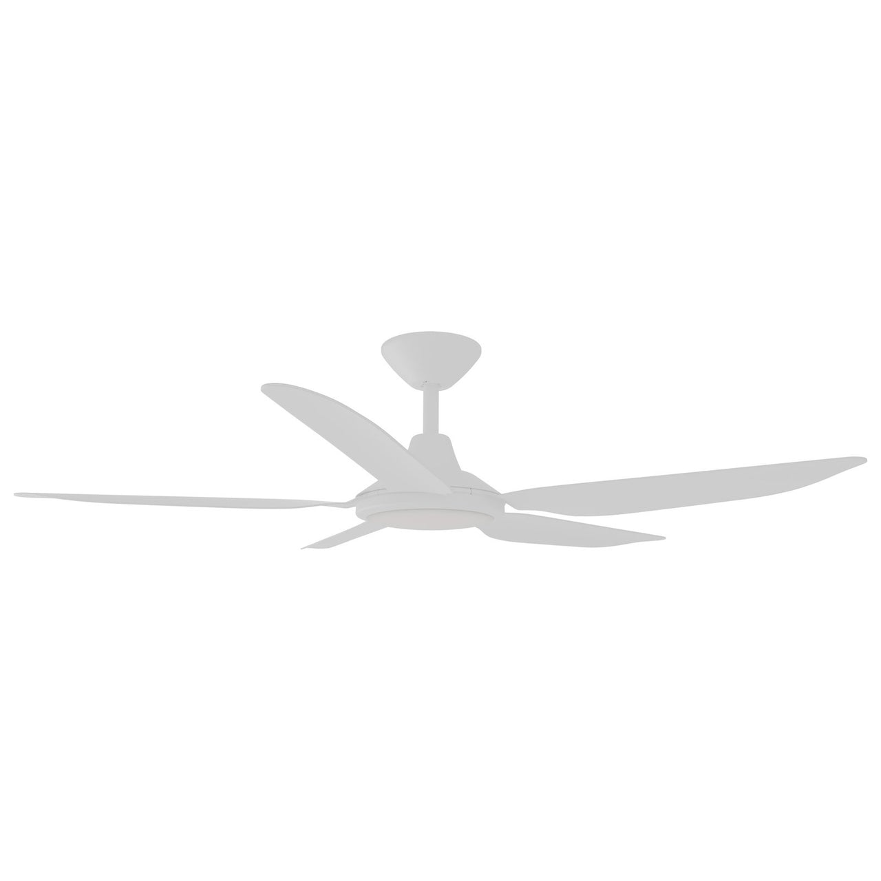 Calibo Storm 5 Blade 18W Tricolour LED Light Indoor/Outdoor DC Ceiling Fan & Remote In White