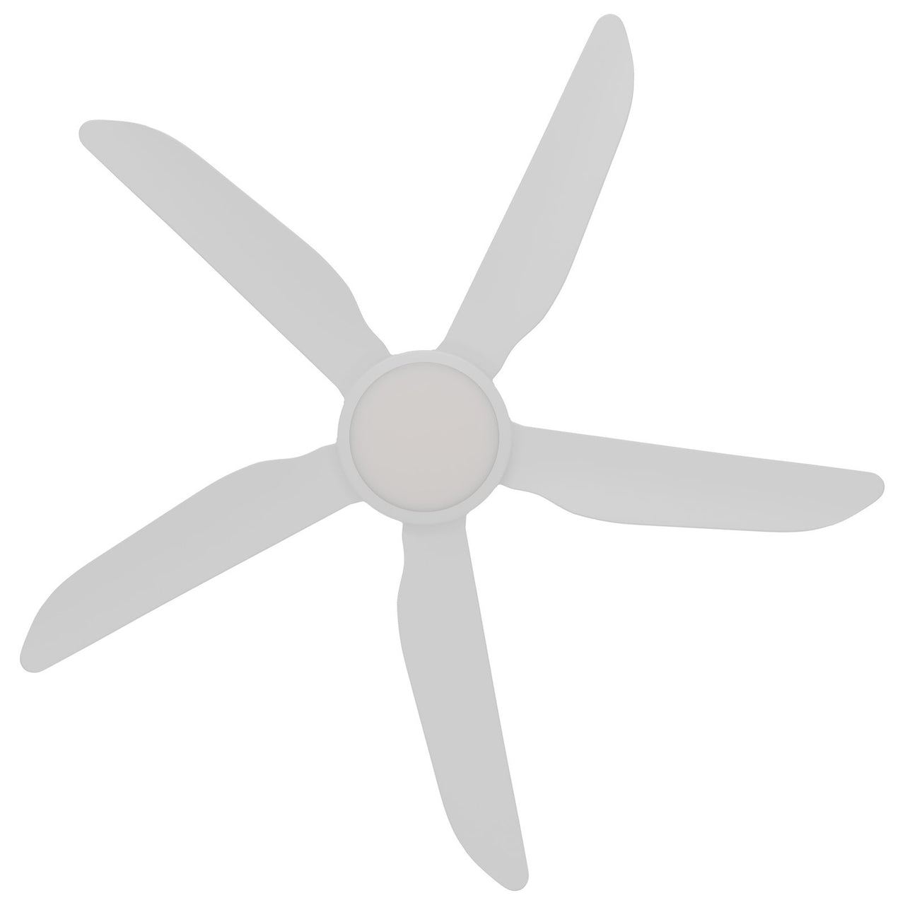 Calibo Storm 5 Blade 18W Tricolour LED Light Indoor/Outdoor DC Ceiling Fan & Remote In White