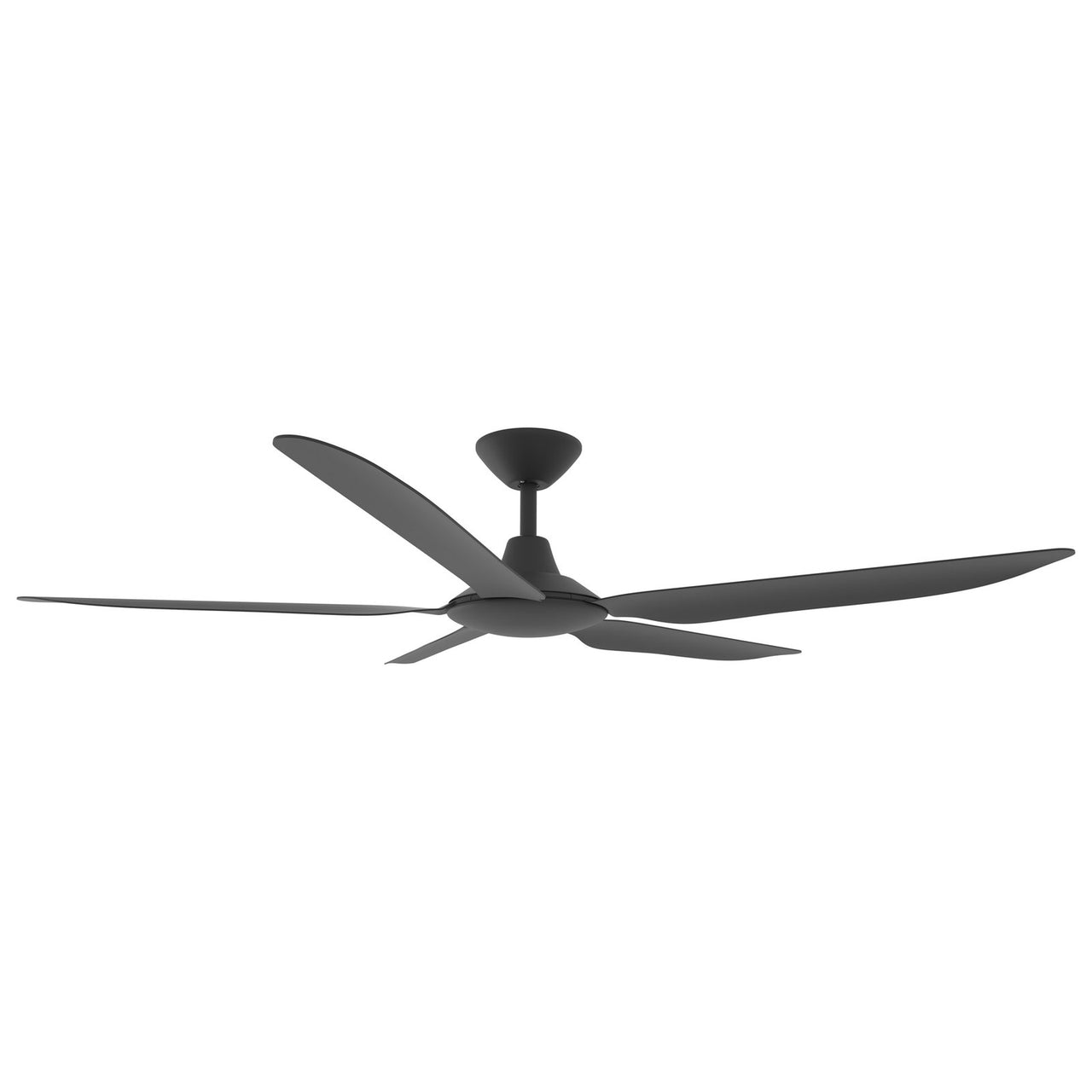 Calibo Storm 56" (1430mm) 5 Blade Indoor/Outdoor DC Ceiling Fan with DC Wall Controller & Remote in Black