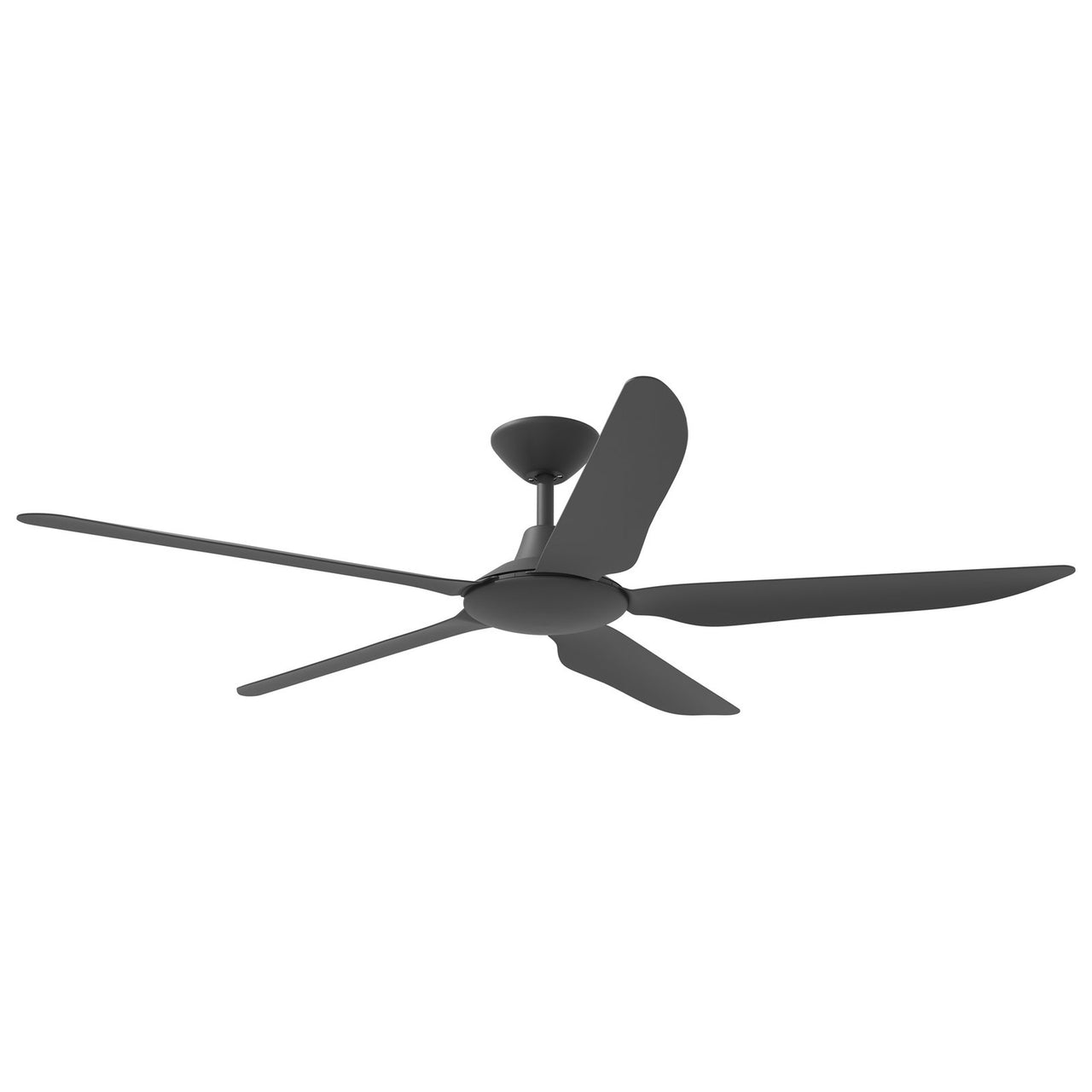 Calibo Storm 56" (1430mm) 5 Blade Indoor/Outdoor DC Ceiling Fan with DC Wall Controller & Remote in Black