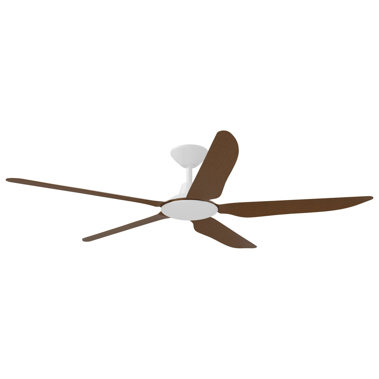 Calibo Storm 56" (1430mm) 5 Blade Indoor/Outdoor DC Ceiling Fan with DC Wall Controller & Remote in White with Koa