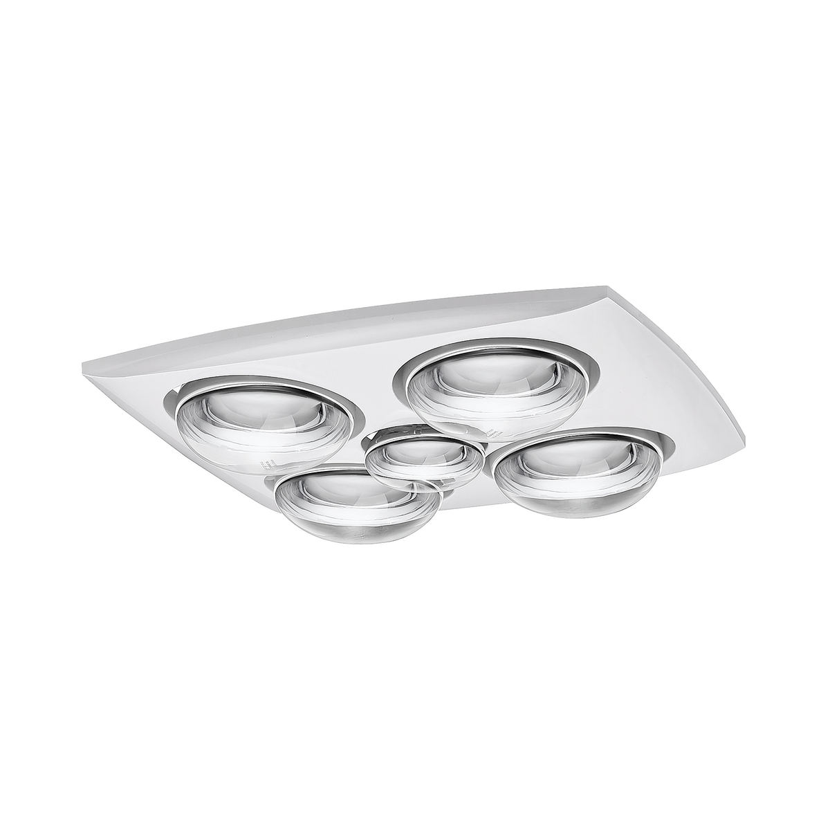 Contour 4  4 Heat 3 in 1 Bathroom Heater Exhaust Fan & 8w LED Light White