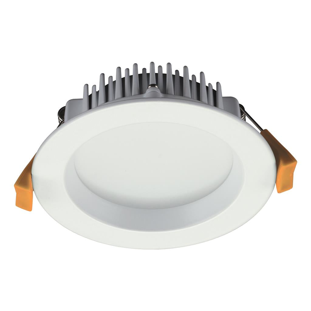 deco 13 round 13w dimmable led downlight white frame