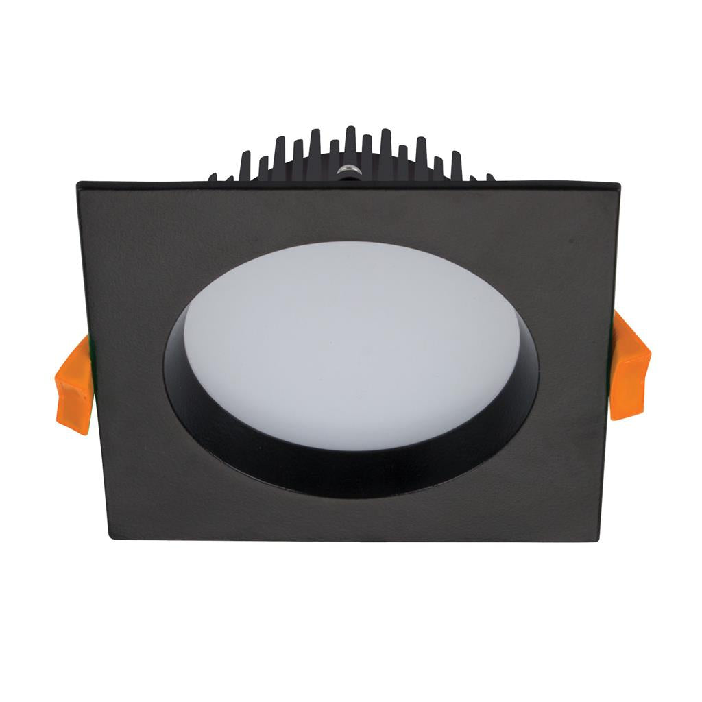 deco 13 square 13w dimmable led downlight black frame