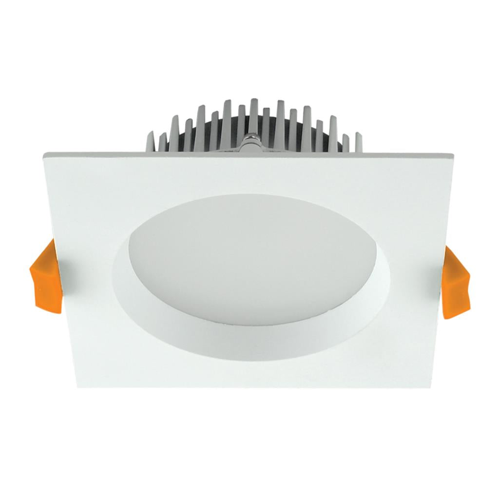 deco 13 square 13w dimmable led downlight white frame