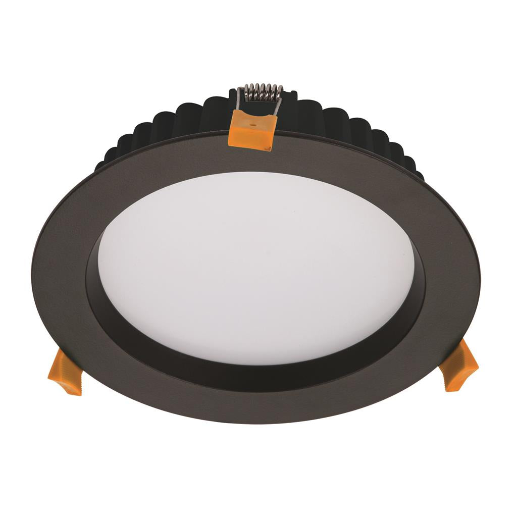 deco 20 round 20w led downlight black frame