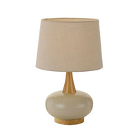 Thumbnail for Earl White and Oak Table Lamp