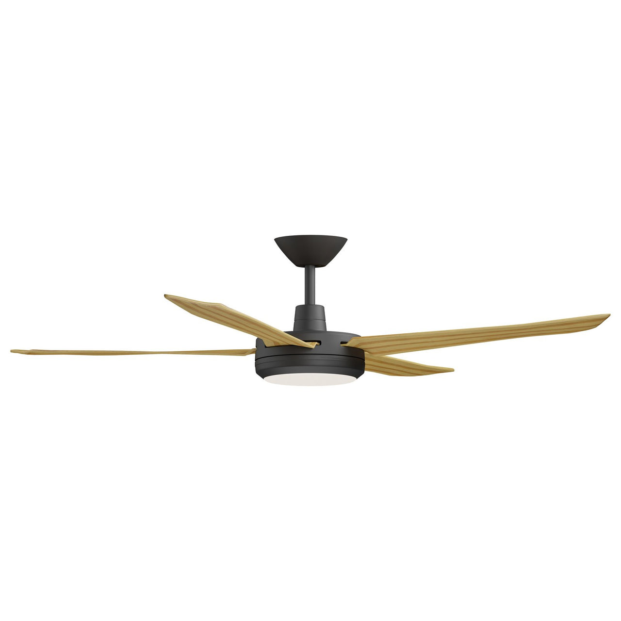 Calibo Enviro 60" (1530mm) DC Ceiling Fan with 18W CCT LED Light and Remote in Black with Bamboo