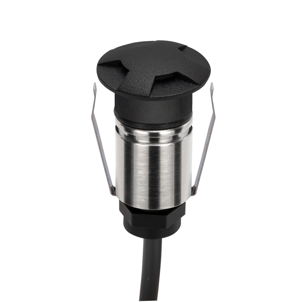 Emit 25mm RGBW  36° Led 12/24V Decklight Stainless Steel Black