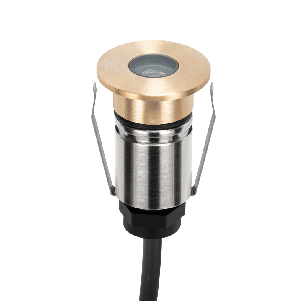 Emit 25mm RGBW  36° Led 12/24V Decklight Brushed Brass 