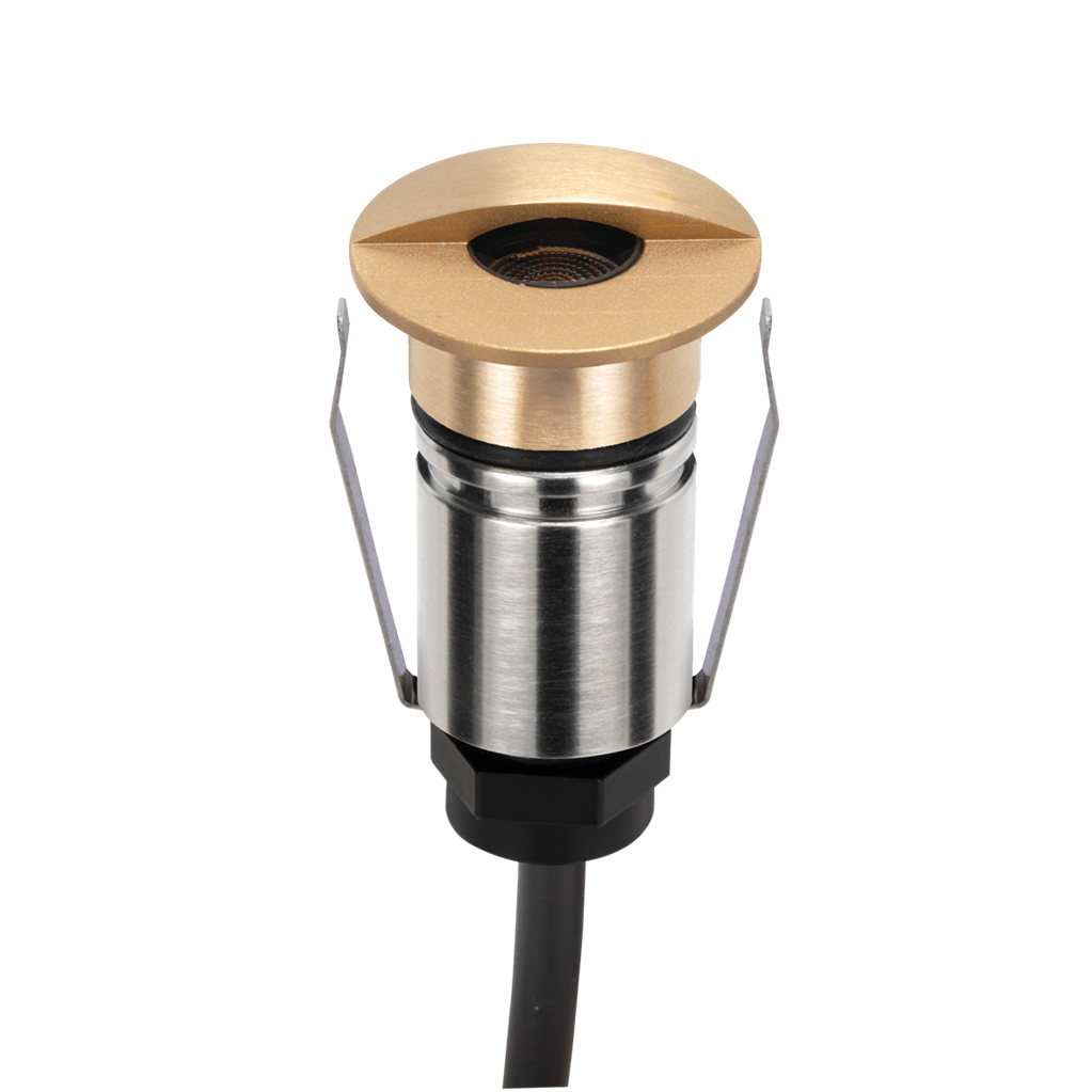 Emit 25mm RGBW  36° Led 12/24V Decklight Brushed Brass 