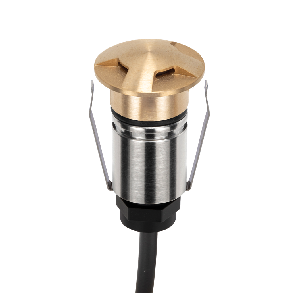 Emit 25mm RGBW  36° Led 12/24V Decklight Brushed Brass 