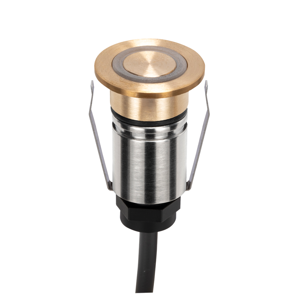 Emit 25mm RGBW  36° Led 12/24V Decklight Brushed Brass 