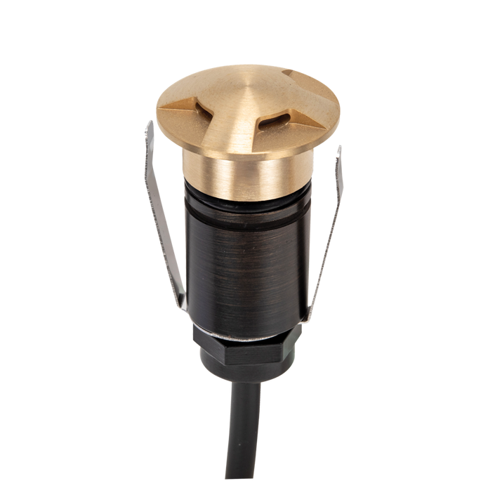 Emit 25mm 1W 36° Led Trio 12/24V Decklight Brushed Brass