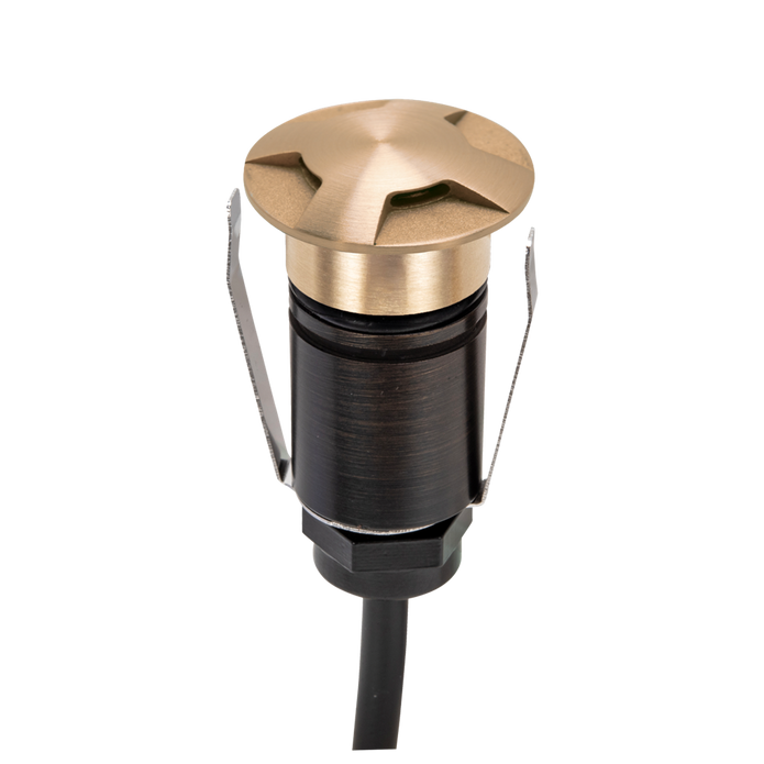 Emit 25mm 1W 36° Led Trio 12/24V Decklight Brushed Brass