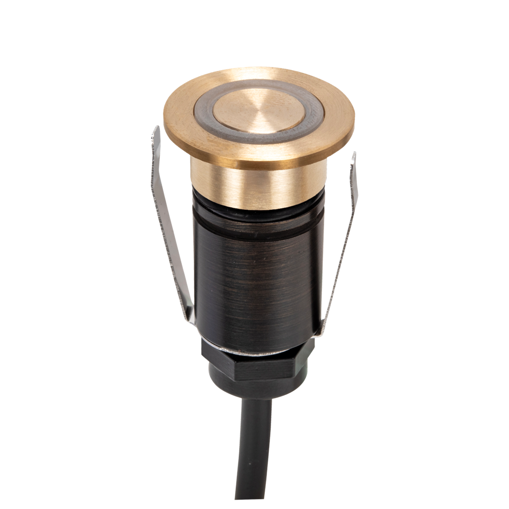 Emit 25mm 1W 36° Led Trio 12/24V Decklight Brushed Brass