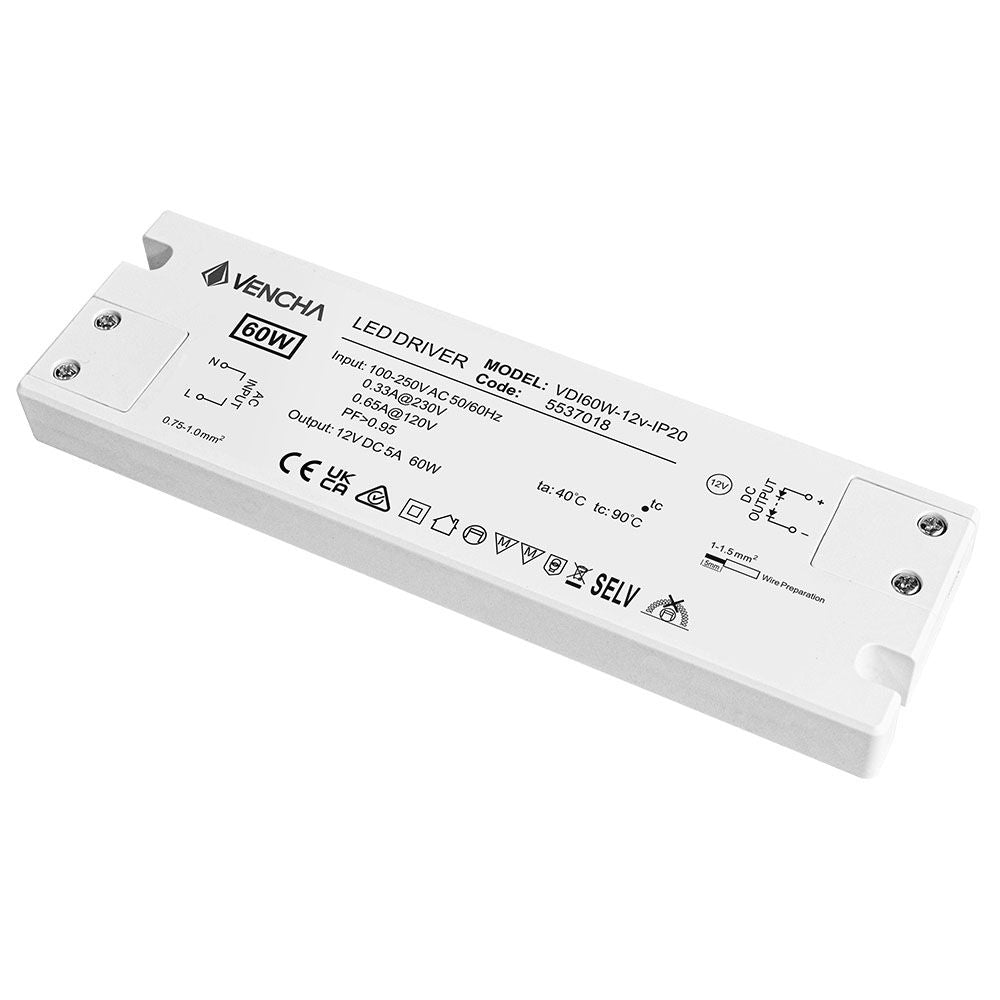 VDI60W 60w 12v IP20 LED Driver