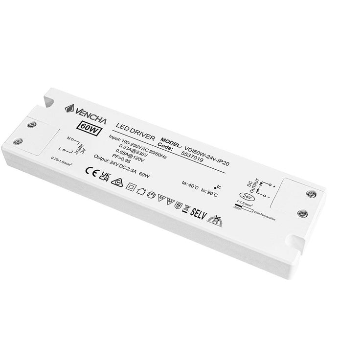 VDI60W 60w 24v IP20 LED Driver
