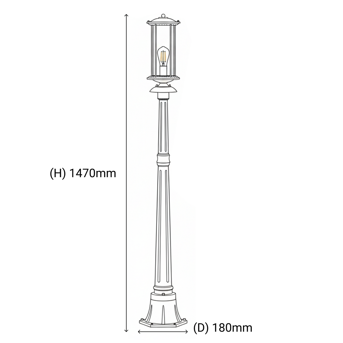 Watford Exterior Post Top and 1.05 Post Complete Set