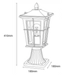 Eden Exterior Pillar Mount - Black