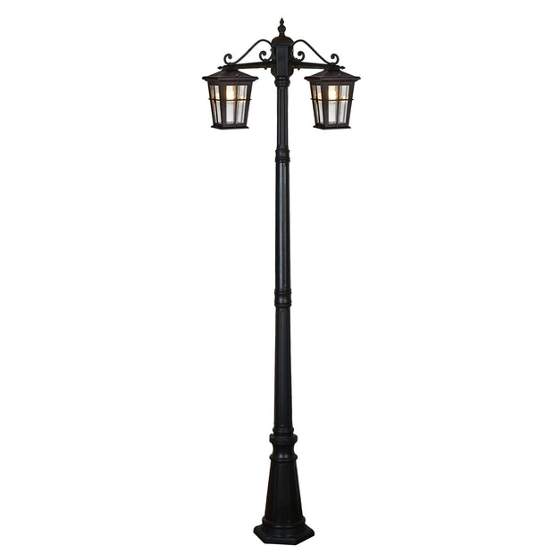 Eden Exterior Twin Head Post Light - 2100mm