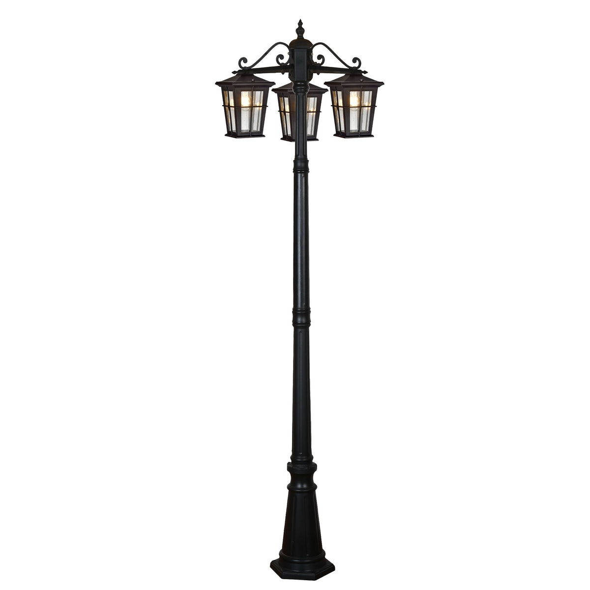 Eden Exterior Tripple Head Post Light - 2100mm