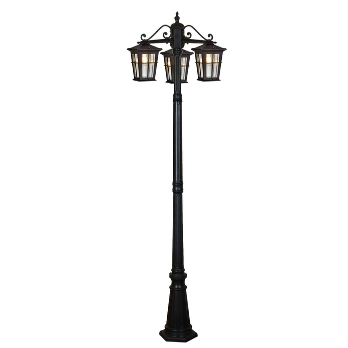 Eden Exterior Tripple Head Post Light - 2100mm