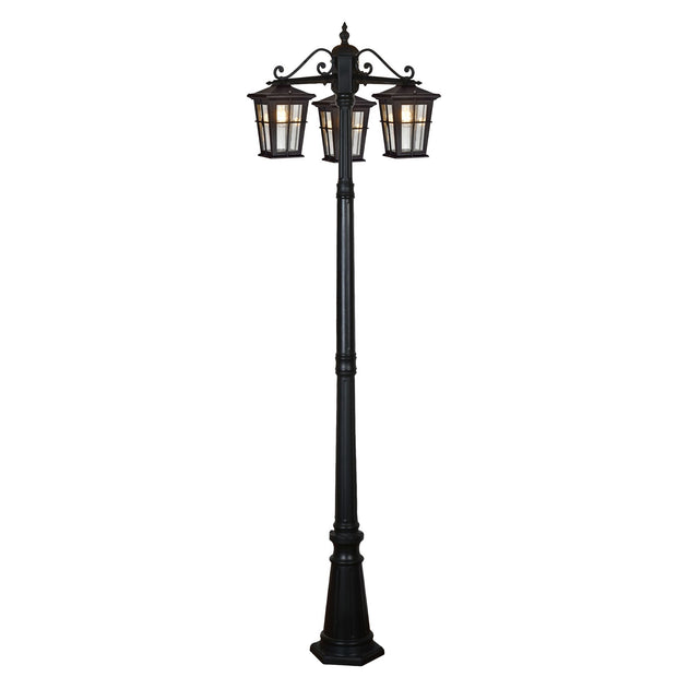 Eden Exterior Tripple Head Post Light - 2100mm