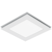 Flow Square 250mm Exhaust Fan & 12w Tricolour LED Light White