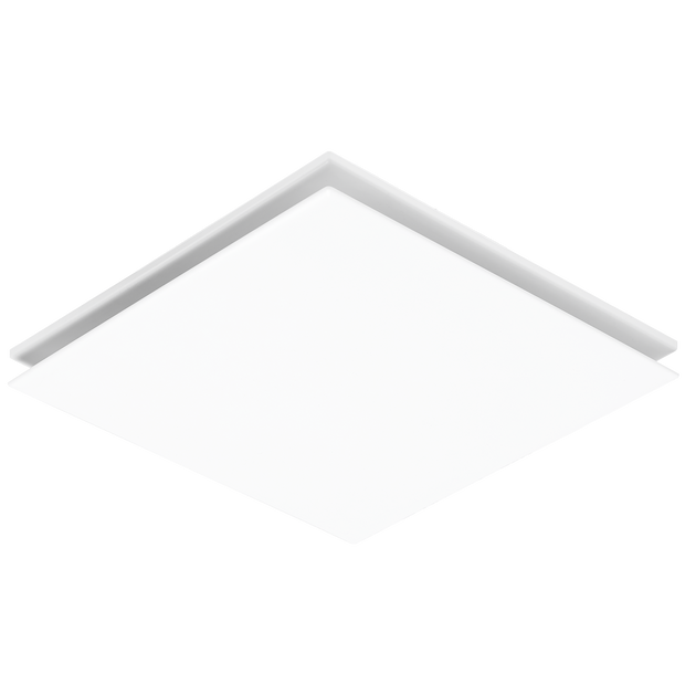Flow Square 250mm Exhaust Fan White